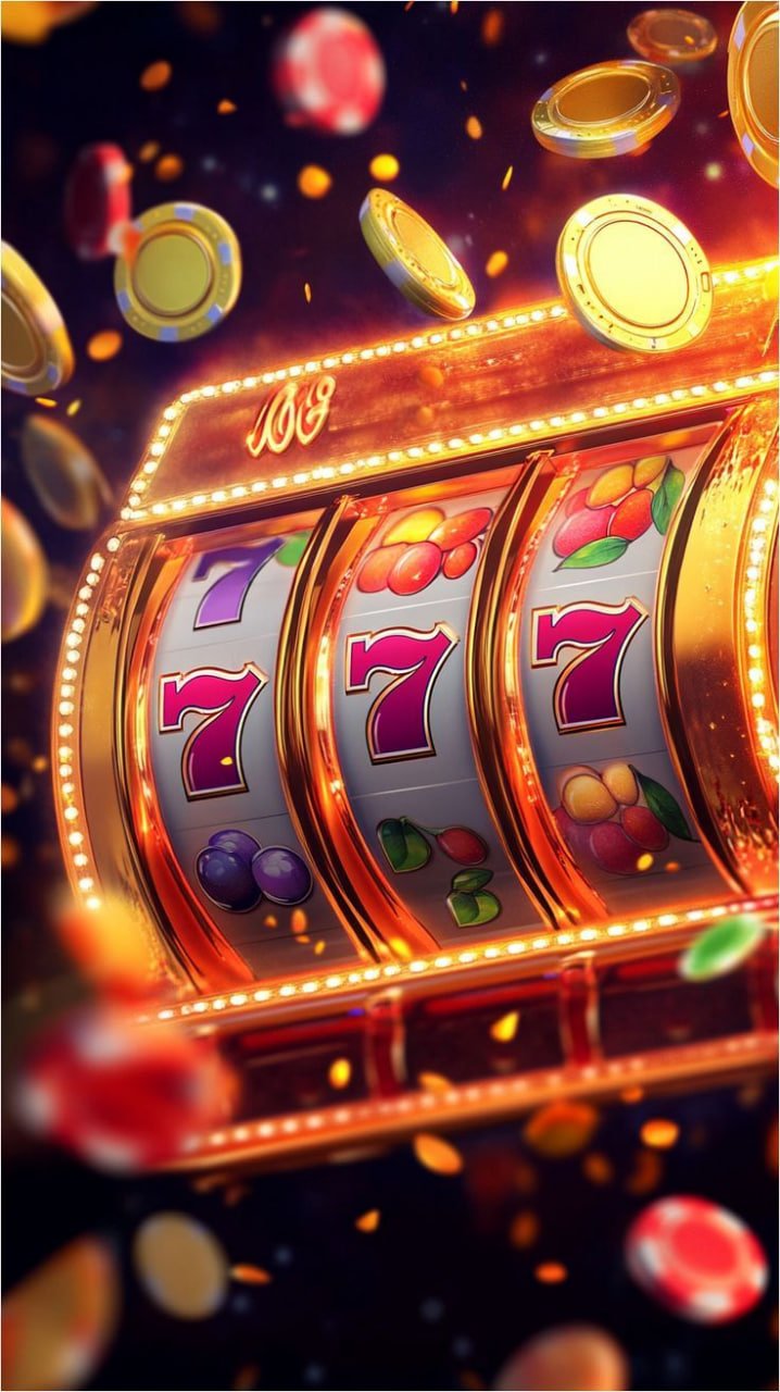 Slot Machine Reels Jackpot ရပ်တန့်နေသောပုံ